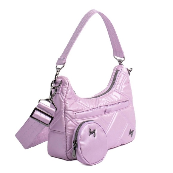 NWT LUG Curtsy Mini METALLIC SUGARPLUM crossbody Shoulder Purse - Picture 2 of 8